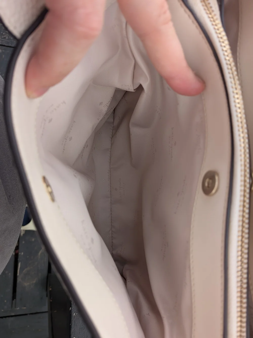 Kate Spade New York: Dumpling Medium Tote, Parchment White Pebbled Leather 💖